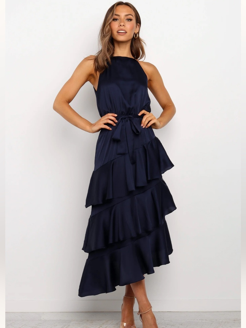 NWT Petal & Pup Seychelle Dress US Size 10 Wedding Guest Formal Ruffles Tiered